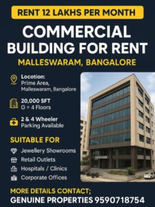 Commercial building for rent in Bangalore 